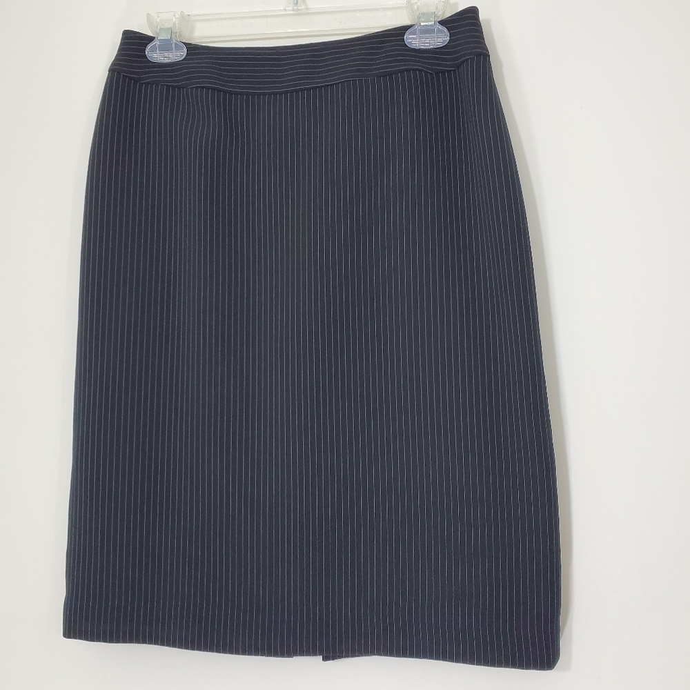 Black Pinstripe Skirt, Size 6